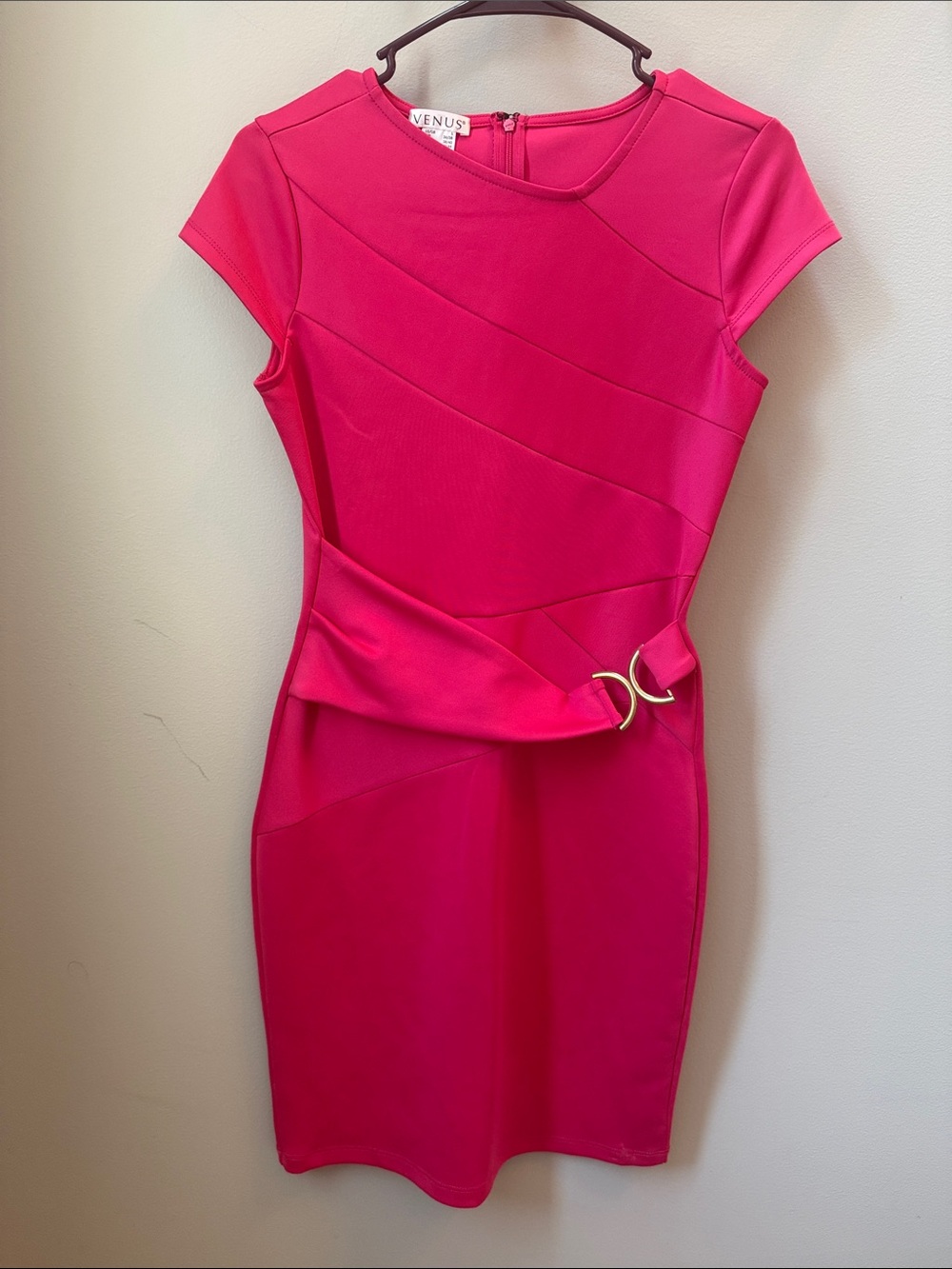 VENUS Hot Pink Dress with Double D-Ring Waist